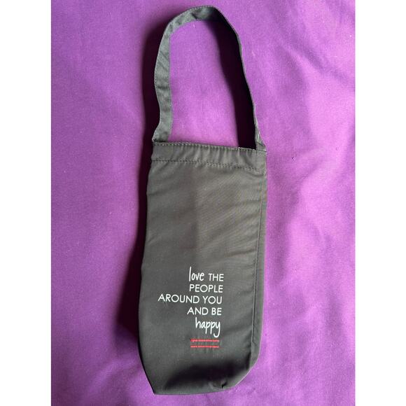 Insulated Beverage Gift Bag / Wine Tote Love the People Around You and Be Happy - Picture 1 of 6